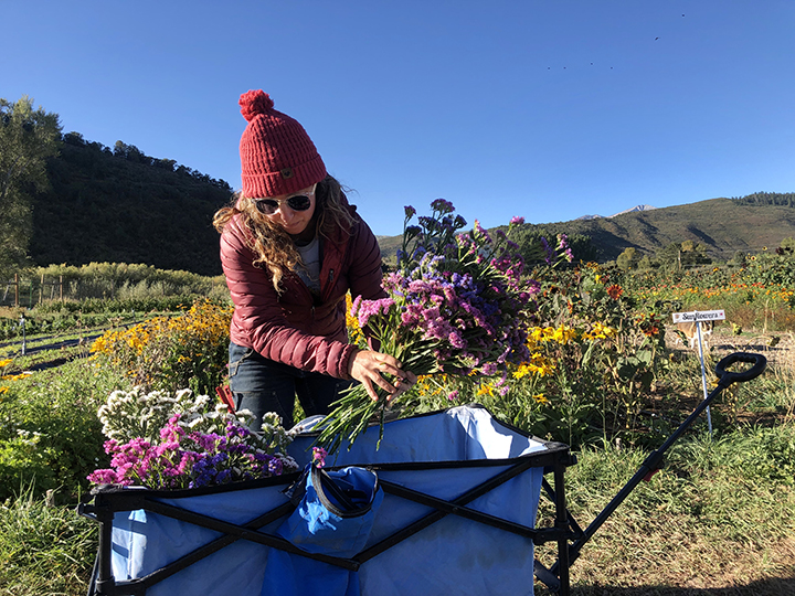 Marieta Bialek is the floral lead at Two Roots Farm.